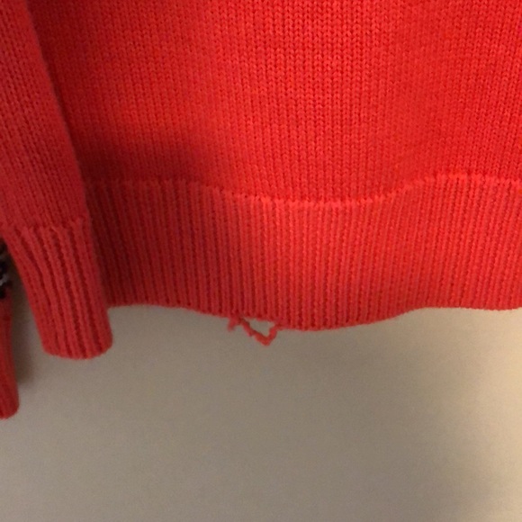 Jcrew Fair Aisle wool red/orange sweater Small - Picture 4 of 6